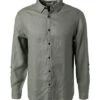 Hemd, Regular Fit, Reines Leinen, Salbei -Maenner Mode Haus  408720 norm