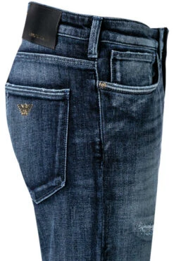 Emporio Armani Jeans, Baumwoll-Stretch, Jeansblau 10 Emporio Armani Jeans, Baumwoll-Stretch, Jeansblau -Maenner Mode Haus 408832 norm3