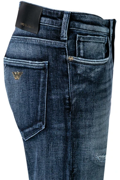 Emporio Armani Jeans, Baumwoll-Stretch, Jeansblau 6 Emporio Armani Jeans, Baumwoll-Stretch, Jeansblau – Bild 4