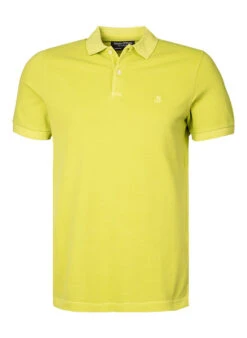 Marc O'Polo Polo-Shirt, Shaped Fit, Bio Baumwoll-Piqué, Grün