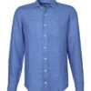 Hackett Hemd, Slim Fit, Reines Leinen, Blau