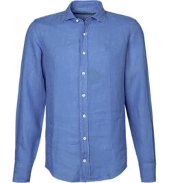 Hackett Hemd, Slim Fit, Reines Leinen, Blau