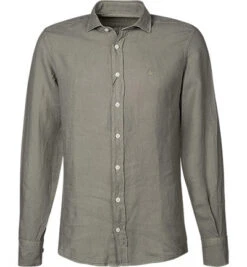 Hackett Hemd, Slim Fit, Reines Leinen, Grün