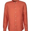Hackett Hemd, Slim Fit, Reines Leinen, Rost -Maenner Mode Haus  409060 norm