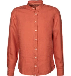 Hackett Hemd, Slim Fit, Reines Leinen, Rost