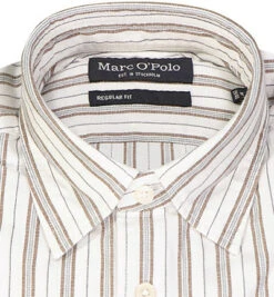 Marc O'Polo Hemd, Regular Fit, Bio Baumwolle, Blaugrau-braun Gestreift 7 Marc O'Polo Hemd, Regular Fit, Bio Baumwolle, Blaugrau-braun Gestreift -Maenner Mode Haus 409091 norm2