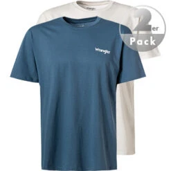 Wrangler T-Shirts, Baumwolle, Weiß-blau