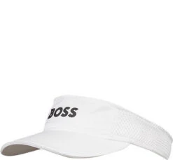 Boss Green Visor Cap, Stretch, Weiß