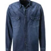 BOSS ORANGE Overshirt, Baumwoll-Denim, Indigo -Maenner Mode Haus  409587 norm
