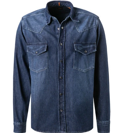 BOSS ORANGE Overshirt, Baumwoll-Denim, Indigo 3 BOSS ORANGE Overshirt, Baumwoll-Denim, Indigo