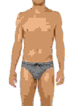 Hom Badeslip, Mikrofaser, Navy Gemustert -Maenner Mode Haus  409607 norm 1