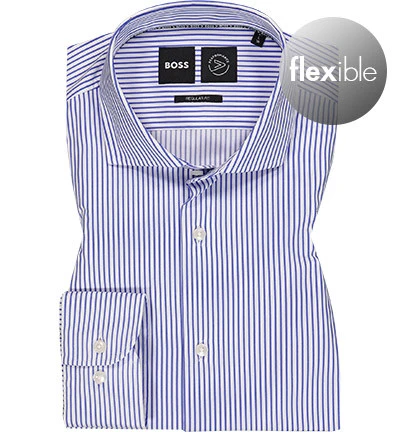 Hemd, Regular Fit, Mikrofaser Atmungsaktiv, Blau-weiß Gestreift 3 Hemd, Regular Fit, Mikrofaser Atmungsaktiv, Blau-weiß Gestreift