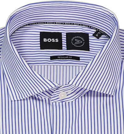 Hemd, Regular Fit, Mikrofaser Atmungsaktiv, Blau-weiß Gestreift 4 Hemd, Regular Fit, Mikrofaser Atmungsaktiv, Blau-weiß Gestreift – Bild 2