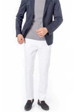 Bugatti Jeans, Tapered Fit, Baumwoll-Stretch, Weiß