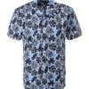 North Sails Kurzarmhemd, Baumwolle, Blau Gemustert -Maenner Mode Haus  410154 norm