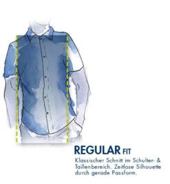 Baldessarini Kurzarmhemd, Viskose, Beige-grün Gemustert -Maenner Mode Haus  410466 norm3