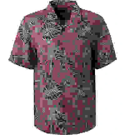 Strellson Kurzarmhemd, Viskose, Rost-schwarz Gemustert 5 Strellson Kurzarmhemd, Viskose, Rost-schwarz Gemustert – Bild 3