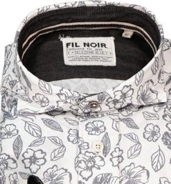 Hemd, Shaped Fit, Baumwolle, Grau-ecru -Maenner Mode Haus  411302 norm2