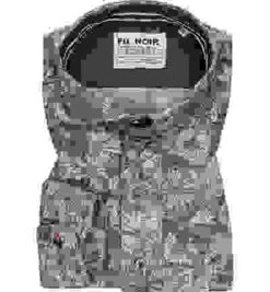 Hemd, Shaped Fit, Baumwolle, Indigo Gemustert -Maenner Mode Haus  411307 norm 1