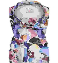 Hemd, Shaped Fit, Baumwolle, Blau-beige Gemustert -Maenner Mode Haus  411318 norm 1