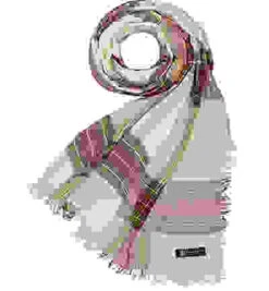 Schal, Viskose, Ecru-rot Kariert -Maenner Mode Haus  411320 norm 1