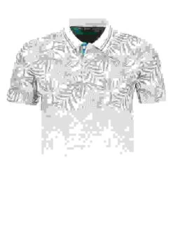 Daniel Hechter Polo-Shirt, Baumwoll-Piqué, Grün-creme Gemustert -Maenner Mode Haus  411466 norm 1