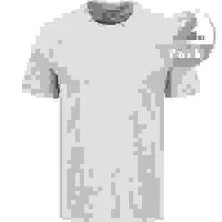 T-Shirts, Regular Fit, Baumwolle, Grau Meliert -Maenner Mode Haus  411508 norm 1