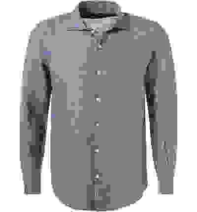 Hemd, Regular Fit, Leinen, Indigo Meliert 6 Hemd, Regular Fit, Leinen, Indigo Meliert – Bild 4