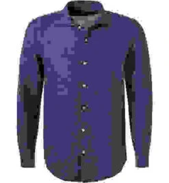 Hemd, Regular Fit, Leinen, Navy Meliert -Maenner Mode Haus  411654 norm 1