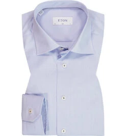 ETON Hemd, Slim Fit, Bio Baumwolle, Hellblau
