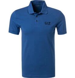 EA7 Polo-Shirt, Baumwoll-Jersey, Kobaltblau