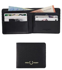 Fred Perry Geldbörse, Kunstleder, Schwarz