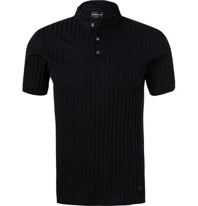 Emporio Armani Polo-Shirt, Baumwoll-Jersey, Navy 3 Emporio Armani Polo-Shirt, Baumwoll-Jersey, Navy