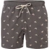 Emporio Armani Badeshorts, Mikrofaser, Anthrazit Gemustert -Maenner Mode Haus  411855 norm