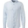 Stenströms Hemd, Fitted Body, Reines Leinen, Weiß-hellblau Gestreift 2 Stenströms Hemd, Fitted Body, Reines Leinen, Weiß-hellblau Gestreift -Maenner Mode Haus 411905 norm