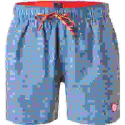 Badeshorts, Baumwolle, Blau Gemustert -Maenner Mode Haus  411919 norm 1