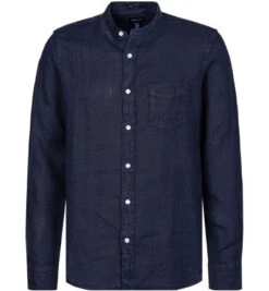 Gant Hemd, Regular Fit, Reines Leinen, Marine