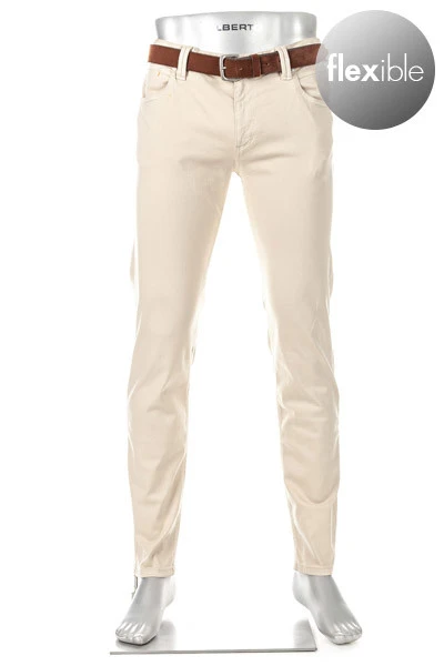 Alberto Jeans Robin, Tapered Fit, Baumwolle T400®, Hellbeige 3 Alberto Jeans Robin, Tapered Fit, Baumwolle T400®, Hellbeige