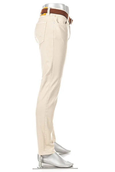 Alberto Jeans Robin, Tapered Fit, Baumwolle T400®, Hellbeige 6 Alberto Jeans Robin, Tapered Fit, Baumwolle T400®, Hellbeige – Bild 4