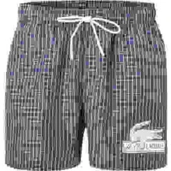 Lacoste Badeshorts, Mikrofaser, Navy Kariert -Maenner Mode Haus  412322 norm 1