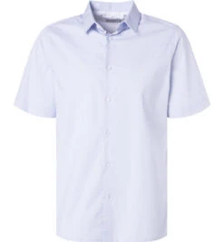 Calvin Klein Kurzarmhemd, Regular Fit, Baumwoll-Stretch, Pastellblau