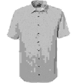 OLYMP Kurzarmhemd, Comfort Fit, Baumwolle, Orange-blau Gemustert -Maenner Mode Haus  412602 norm 1