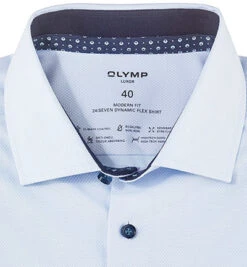 OLYMP Hemd, Modern Fit, Baumwoll-Stretch Climate Control, Hellblau -Maenner Mode Haus  412610 norm2