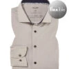 OLYMP Hemd, Body Fit, Baumwoll-Stretch Climate Control, Taupe -Maenner Mode Haus  412612 norm