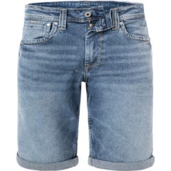 Pepe Jeans Jeansshorts Cash, Regular Fit, Baumwoll-Stretch, Jeansblau