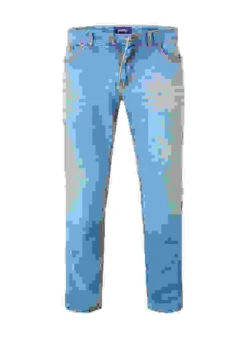 Jeans, Regular Fit, Baumwoll-Stretch, Hellbau -Maenner Mode Haus  412743 norm 1