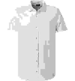 OLYMP Kurzarmhemd, Moderm Fit, Jersey, Baumwoll-Jersey, Weiß -Maenner Mode Haus  412761 norm 1