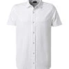 OLYMP Kurzarmhemd, Moderm Fit, Jersey, Baumwoll-Jersey, Weiß -Maenner Mode Haus  412761 norm