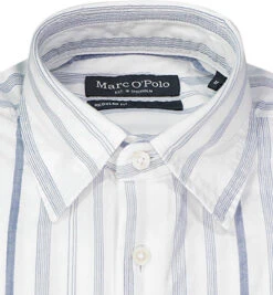 Marc O'Polo Hemd, Regular Fit, Bio Baumwolle, Blau-weiß Gestreift -Maenner Mode Haus  412797 norm2