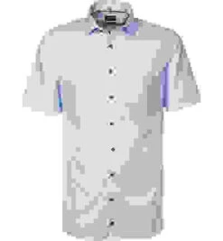 OLYMP Kurzarmhemd, Modern Fit, Bio Baumwolle, Hellblau -Maenner Mode Haus  413007 norm 1